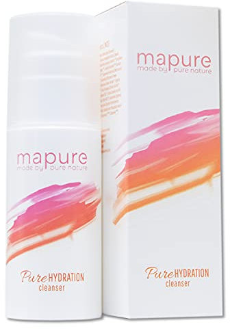 BIO Reinigungsmilch vegan - reinigt das Gesicht sanft & gründlich mit pflegendem Mandelöl & Rosenwasser - Mapure Pure Hydration cleanser 100ml - Made in Germany