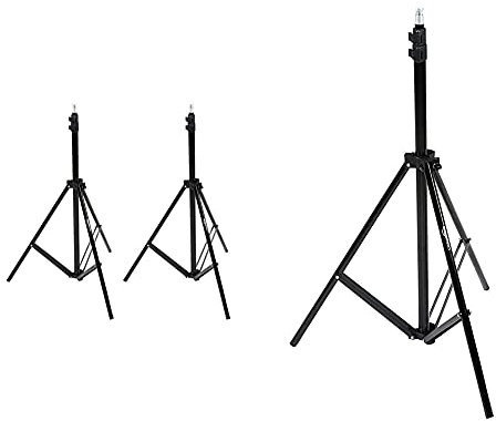 Amazon Basics Treppiede Leggero, In Alluminio, 213 Cm, Con Borsa Per Il Trasporto, Confezione Da 1 & Treppiede Leggero, In Alluminio, 213 Cm, Con Borsa Per Il Trasporto, Confezione Da 2
