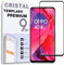 REY Protector de Pantalla Curvo para OPPO A74 5G, Negro, Cristal Vidrio Templado Premium, 3D / 4D / 5D, Anti Roturas