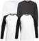 Fruit of the Loom 4 T Shirt Longsleeve Baseball T M L XL XXL Langarm (L, 2 Base Whiteblack + 1LS Weiss + 1LS Schwarz + 1 HLKauf Notizblock)