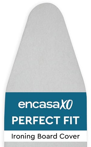 Encasa XO Funda Tabla De Planchar Metalizado Reflectante De Silicona, 72x30 cm Pulgadas con Espuma Gruesa Y Almohadilla De Fieltro, Resiste Quemaduras Y Manchas, Reduce El Tiempo De Planchado