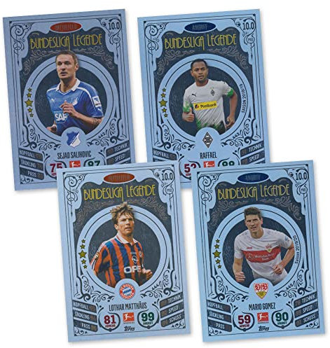 Match Attax Fußball Bundesliga 2021/2022 - Alle 4 Legenden-Karten als Sammel-Set