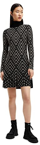 Desigual Women's Dress Short Sleeve Casual, Black, X-Small