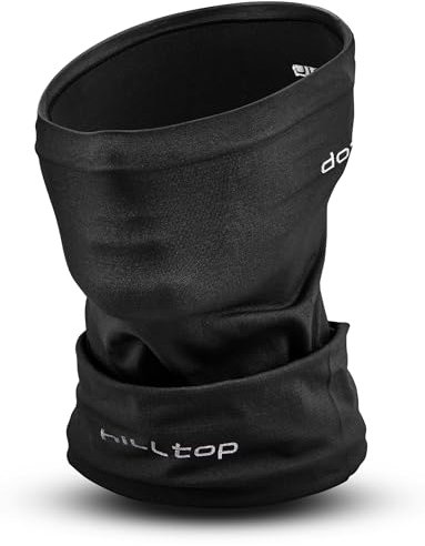 Hilltop Halstuch Herren & Damen | Multifunktionstuch Damen & Herren | Ideal als Stirnband, Schlauchschal | Perfekt zum Sport machen & Schwitzen, Neck Warmer:Black