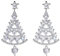 Ohrringe Silber Weihnachtsbaum Ohrringe Strass Weihnachtsbaum Dangle Ohrringe Schmuck Für Frauen Mädchen Geschenk