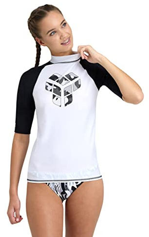 Arena Damen Women's Arena Rash Vest S/S Graphic Rash Guard Shirt