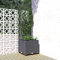 JUNZAI Jardinière avec Treillis Gris foncé 40x40x136 cm PP,Jardinières,Jardinieres Exterieur,Bac Jardiniere,Bac à Fleurs Extérieur,Jardinieres Balcon