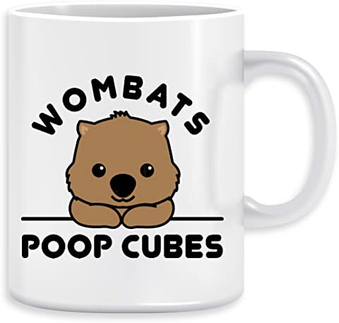 Wombats Poop Cubes Kaffeebecher Becher Tassen Ceramic Mug Cup