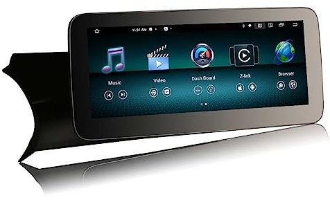 Erisin 10,25 Zoll 8-Kern 4GB+64GB Android 14 Autoradio Bluetooth GPS Navi für Mercedes W204 S204 C Klasse 2011-2014 NTG 4.5 Unterstützt Kabelloses CarPlay Android Auto WiFi 4G DAB+ USB DSP Canbus IPS