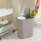 XEMQENER Recycling Bins Dry and Wet Separation Trash Can with Two Compartment Bin Small Rubbish Bin with Lids Push Recycling Bin for Kitchen, Bathroom, Living Room
