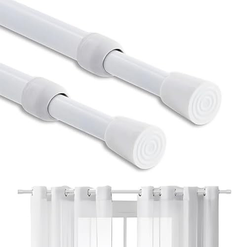 XOUDKE 2 unità aste per tende bastoni per tende a pressione Estendibile Bianconon è necessario forare 30-50CM