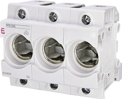 ETI Neozed Kunststoff-Sicherungssockel Hutschiene Rahmenklemme Abdeckung 3-polig (D02-3 x 63A)