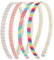 WLLHYF 4 Stück Glitzer-Haarband, Buntes Haar-Accessoire Kunststoff Glitzernd Niedlich Rutschfest Dick Glitzernd Konfetti Regenbogen-Haarbänder mit Zähnen für Kleine Mädchen (Regenbogenfarben)