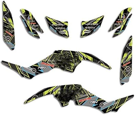 ENARUI Dekor Aufkleber und Benutzerdefinierte Nummer kompatibel mit Yamaha Raptor 350 ATV Alle Baujahre