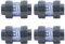 HAF® 4X PVC Rückschlagventil Transparent mit 2X 50mm Klebemuffe | Federbelastet | Kegelrückschlagventil aus grauem PVC-U für sämtliche Rohrleitungen | Qualität: Made in Europe - Menge: 4 Stück