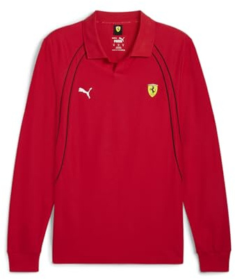 PUMA Herren Scuderia Ferrari Formula 1 Long Sleeve Race Polo Scuderia Ferrari Formel 1 Langarm-Renn-Poloshirt