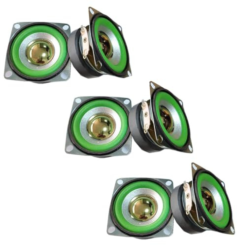 YFUSET 6PCS 4Ohm 5W Full Range Audio Speaker Bass Stereo Woofer Loudspeaker Compatible with Arduino (Green)