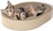 ComSaf Cat Scratching Board - Cat Scratcher for Indoor Cats, Recycle Oval Scratch Bed, Durable Cardboard Scratch Pad, Circle Scratcher Lounge Bowl, Furniture Protector from Kitten Claws