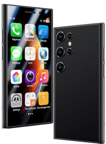Hipipooo Mini SmartPhone 3 Inch Android 9.0,Dual SIM mini phone, 1950mAh Battery, 3MP+5MP Camera, Face recognition, 2GB +16GB (4G-Black)
