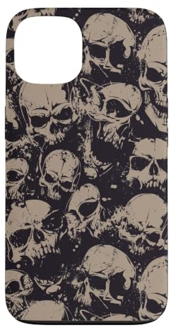 Hülle für iPhone 13 Emo Grunge Ästhetischer Gothic-Totenkopf Goth Halloween