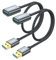 SUNGUY USB 3.0 Extension Cable, 0.5M*2 USB A Male to Female Cable 5Gbps USB Extension Lead Compatible with External Hard Drive, Printer, Scanner, Oculus Rift, Card Reader, Fan Cooler-Grey