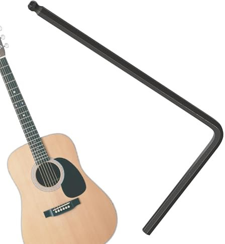 jlceh Gitarrenhals-Inbusschlüssel, Gitarrenhals-Einstellschlüssel, Metall-Inbusschlüssel für Gitarre, Erweiterte Sechskant-Truss-Stick-Schlüssel für professionelle Gitarre, Schwarz