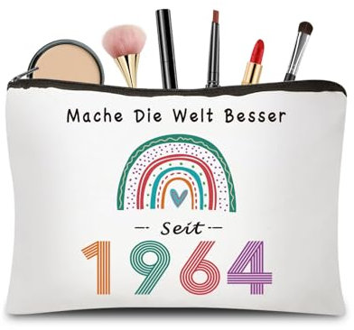 CoCoCherry 61 Geburtstag Frau - 61. Geburtstag Frauen Make-Up-Tasche, 61 Frauen Geschenke Zum Geburtstag Geschenkideen (1964)
