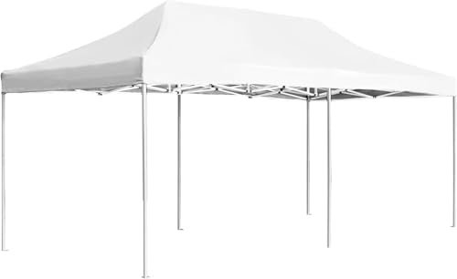 Wrobelax Professionelles faltbares Partyzelt Aluminium 6x3 m weiß Anti-UV und wasserabweisend Outdoor Gartenzelt Profi Partyzelt Event Shelter-45505