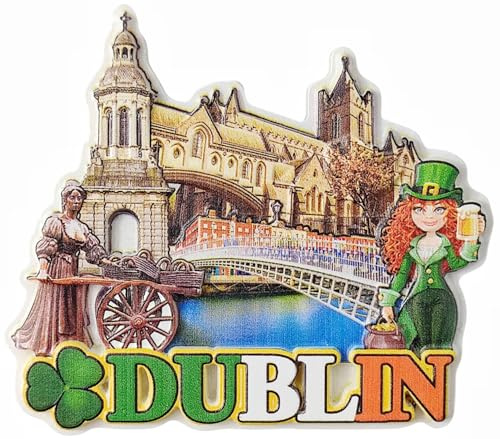 Dublin Irland Tourist Souvenir 3D Kühlschrankmagnete Kühlschrankdekoration Magnet