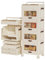 Heikoeco® Faltbare Schubladenboxen mit Deckel& Rollen, Rollcontainer mit Schubladen weiß, Schubladenschrank Kunststoff (Polypropylen) für Wohnung, Büro (4 Ebenen mit Schubladen)