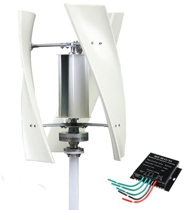 HENGJINGTR Generador de turbina eólica de Eje Vertical de 10000 W, 12 V, 24 V, 48 V, Molino de Viento Vertical de bajo Ruido, generador de CA de imán Permanente para Granjas, Costas, Barcos,48V