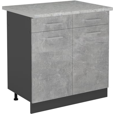 Vicco Mueble bajo de Cocina R-Line, Hormigón, 80 cm ET Mármol