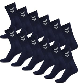 hummel Unisex Basic Socken 12 Paar Marine Blau 46/48