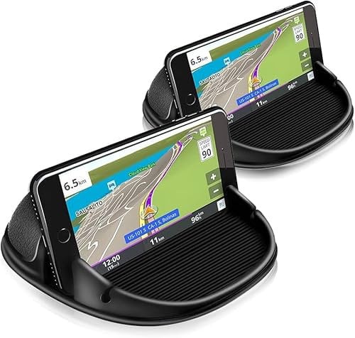 Cinati 2 Pack Dashboard Car Phone Holder Mount,Universal Cell Phone Automobile Cradles Stands Ultra Stable Slip Free Hands Free Car Accessories Compatible for iPhone,Most Smartphones and GPS