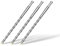 Lot de 3 Foret SDS Plus 10mm x 200mm,avec 4 taillants en carbure et double vis, pour béton, pierre naturelle