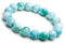 CWZZWS Natürliches echtes blaues Larimar -Edelsteinarmband | 12mm Stretch Perlen | Einstellbar für Frauen & Männer | Handgefertigtes Schmuckgeschenk