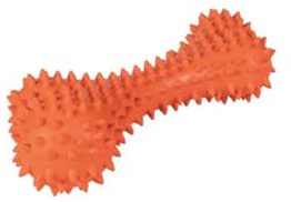 HKM Buddy Bone I natural rubber Dog Toy Orange 15.5 cm