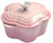 CVNIMV Cocotte en Fonte émaillée de 20 cm avec Couvercle pour Toutes Sources de Chaleur (Rose)