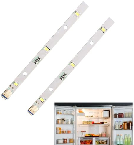 2 Stück LED-Lichtleiste,LED Kühlschrank Licht für RONGSHENG/HISENSE | Lichtleisten Beleuchtung für Rongsheng/Hisense E349766 MDDZ-162A 1629348 DC12V,Ersatz-Kühlschranklampe Kompatibel