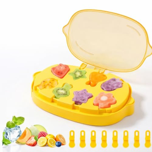 Eisformen Silikon BPA Frei Silikon Eis Am Stiel Deckel, Baby, Eisformen Kinder, Lustige Zitronen Deko Wassereis Formen Für Leckere Diy Sommer Desserts, Praktisches Zubehör.