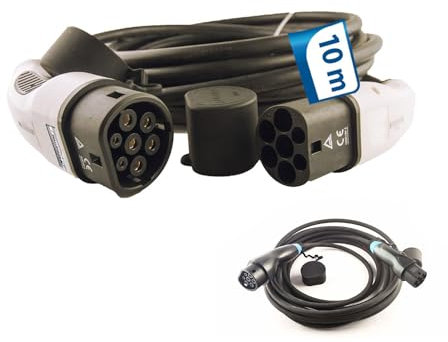 10m Ladekabel 3 Phasen 400V 11kW 16A Typ 2 zu Typ 2 für Wallbox Ladestation Wallbox24