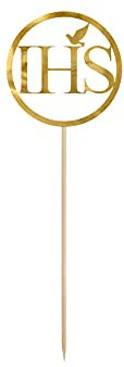 Mellilu Erstkommunion IHS Gold Topper 22 cm Tortenaufsatz Kuchenstecker
