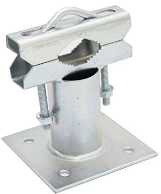 PremiumX SAT - Abrazadera de tubo para brazo de pared (2 abrazaderas de dientes, hasta 60 mm de diámetro)