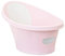 Shnuggle - Bañera para bebé de hasta 12 meses con tapón en la parte inferior, color rosa con respaldo blanco, 1,2 kg