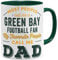 OM3® Green-Bay-Fan Tasse | Keramik Becher | American Football Mug | 11oz 325ml | Beidseitig Bedruckt | Grün