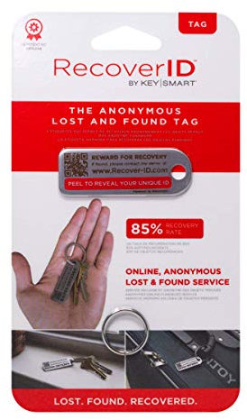KeySmart RecoverID - Balise de Suivi Anonyme des Objets perdus et trouvés (Pack de 1)