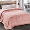 Whale Flotilla Flannel Fleece King Size Blanket for Bed, 230x264 CM Soft Fluffy Velvet Bed Blanket with Decorative Vintage Pattern for All Season, Warm and Lightweight, Pink