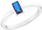 s.Oliver Ring 925 Sterling Silber Damen Ringe, mit Zirkonia synth., Blau, Kommt in Schmuck Geschenk Box, 2031444
