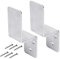2x4 Door Barricade Brackets (2 pcs) Drop Open Bar Holder Steel Z Bracket for 2 by 4 Lumber as Security Door Reinforcement, Door Jammer, Tool Hanger for Your Home, Barn, Shed, Garage, Gate