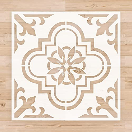 Wiederverwendbare Fliesenschablone, 30,5 x 30,5 cm, Vorlage für Malerei auf Boden, Zement, Wand, Möbel, Holz, DIY, Heimdekoration, Kunsthandwerk